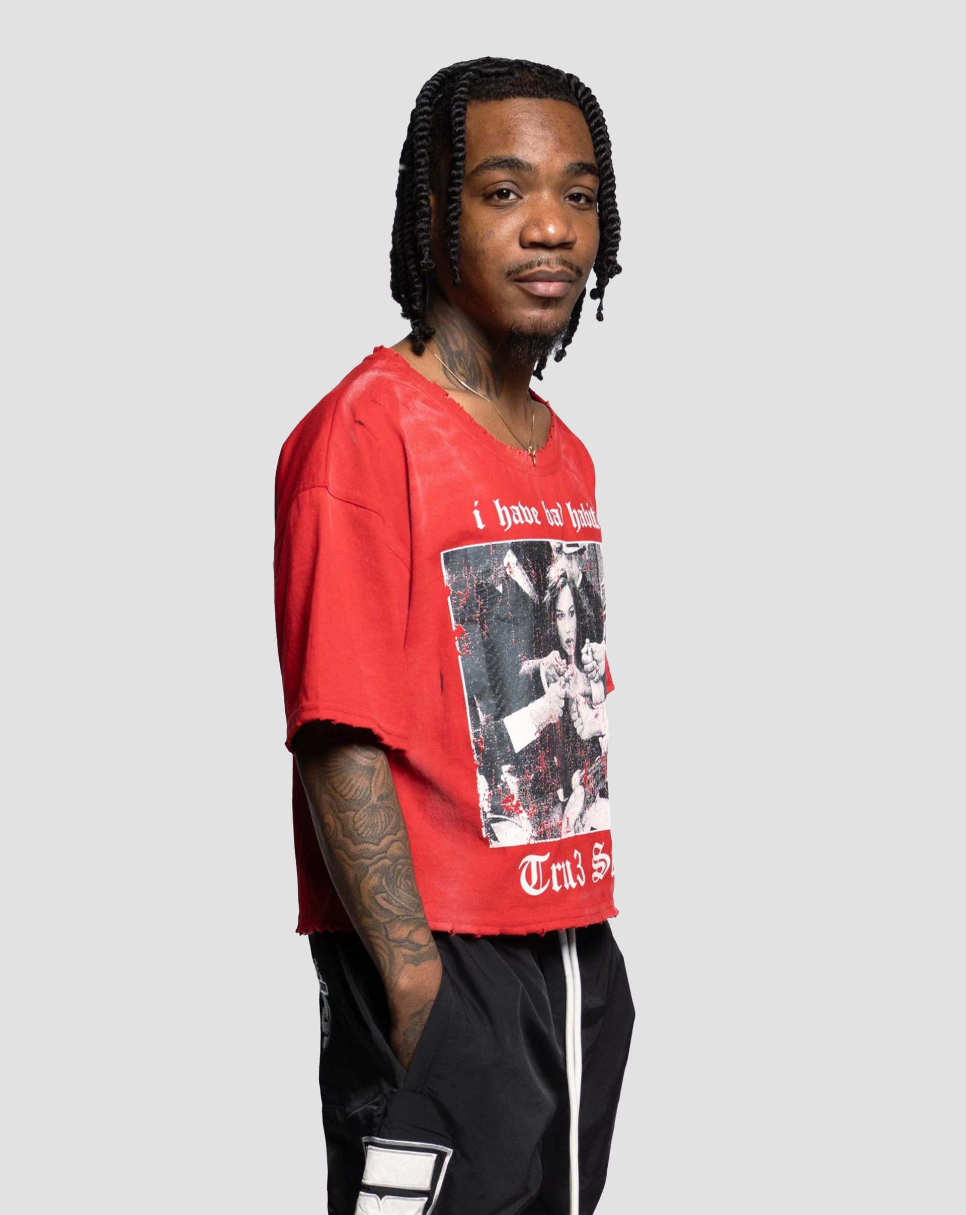 I Have Bad Habits Red Tee