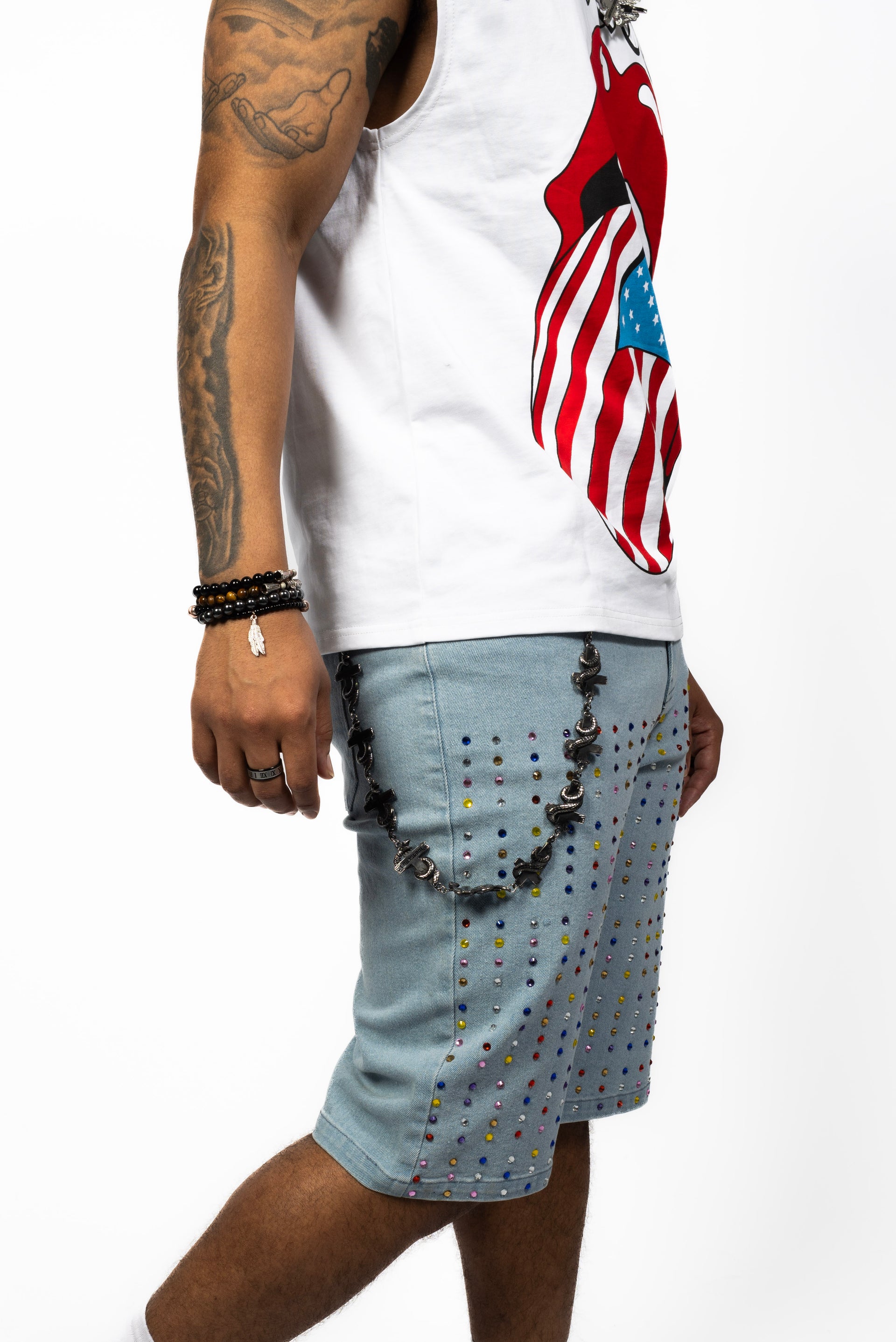 Tru3 Stones Blue Jean Shorts