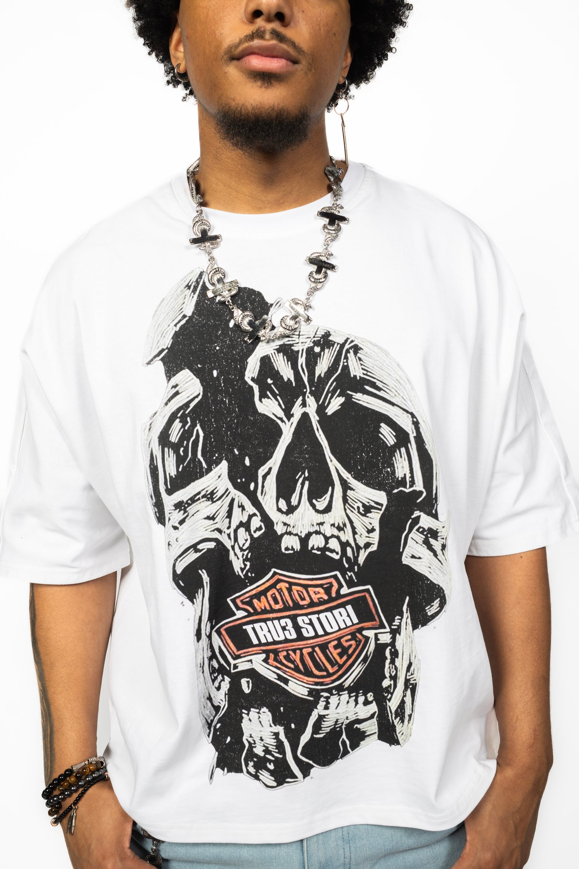 Tru3 Harley Tee White