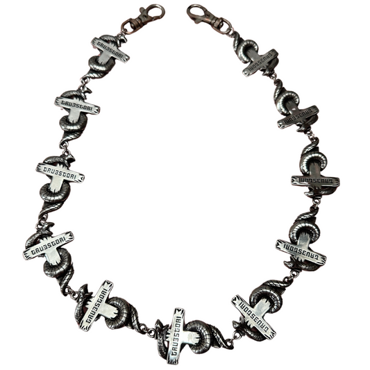 Wallet Chain Necklace - Antique Steel