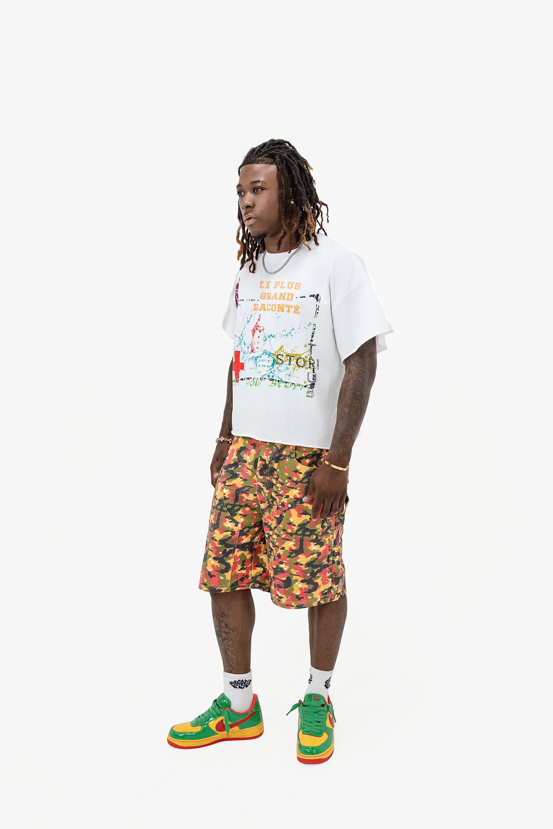 The Big Stori White Tee With Embroidery Logo