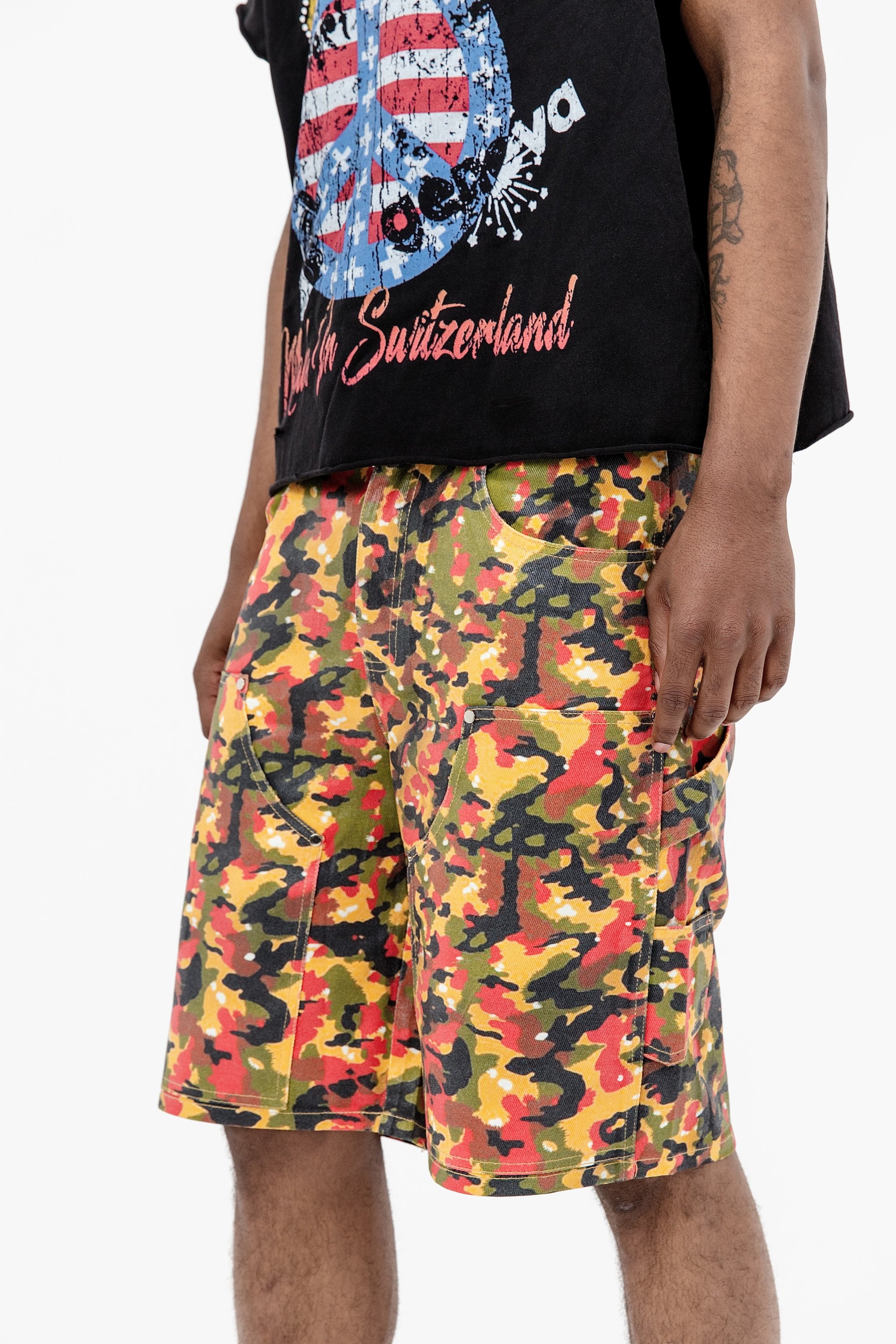 Camo Red Wax Denim