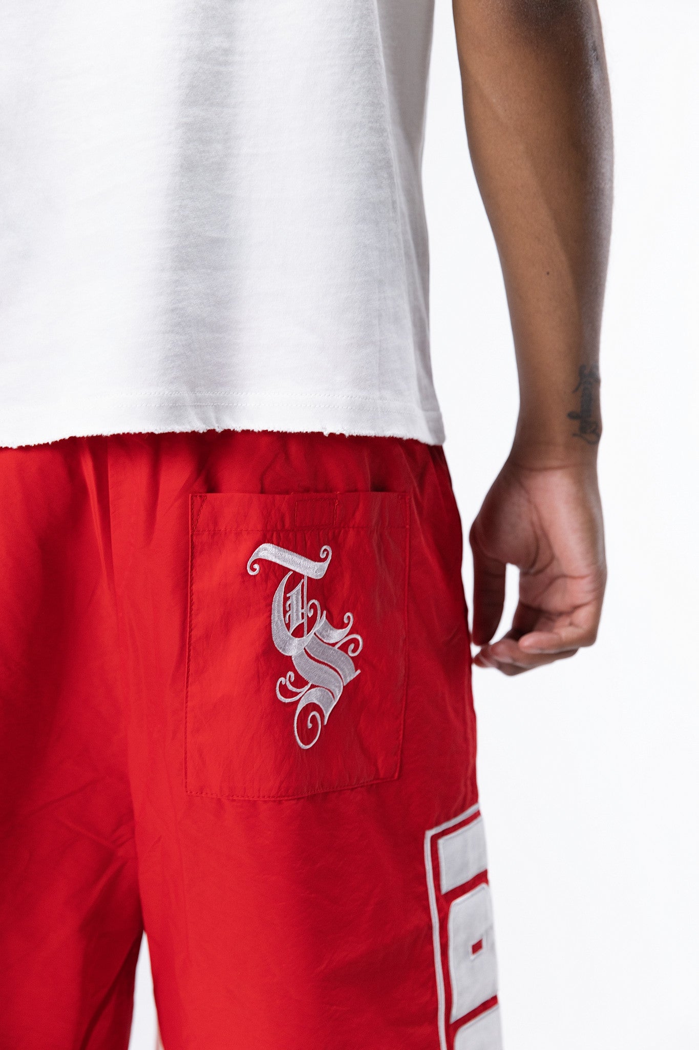 Glow In The Dark Nylon Pants Red