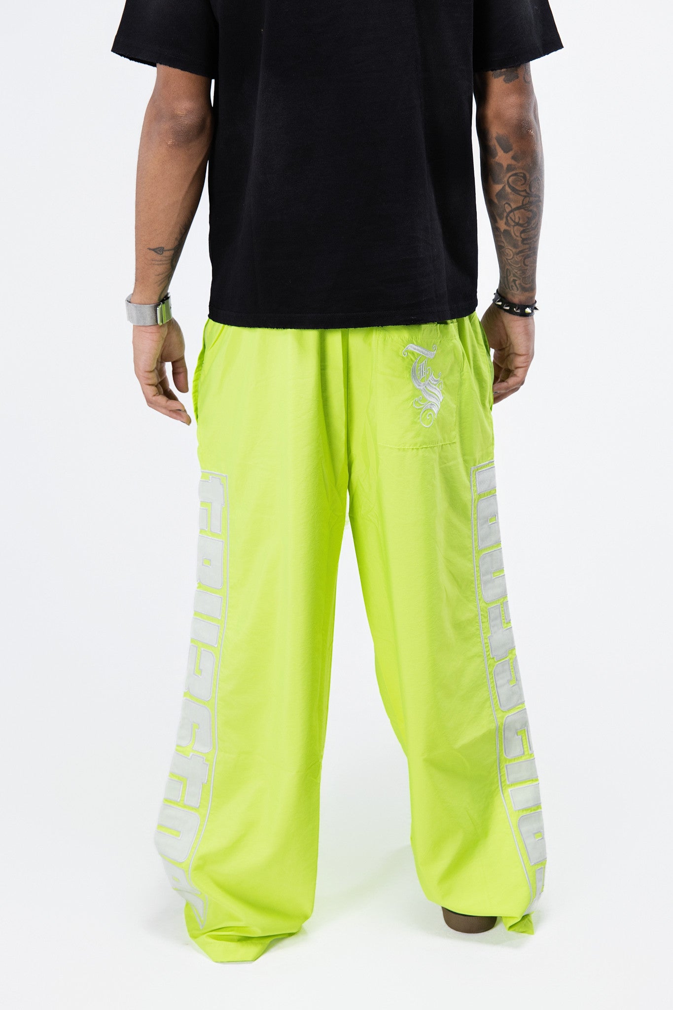 Glow In The Dark Nylon Pants Lime Green