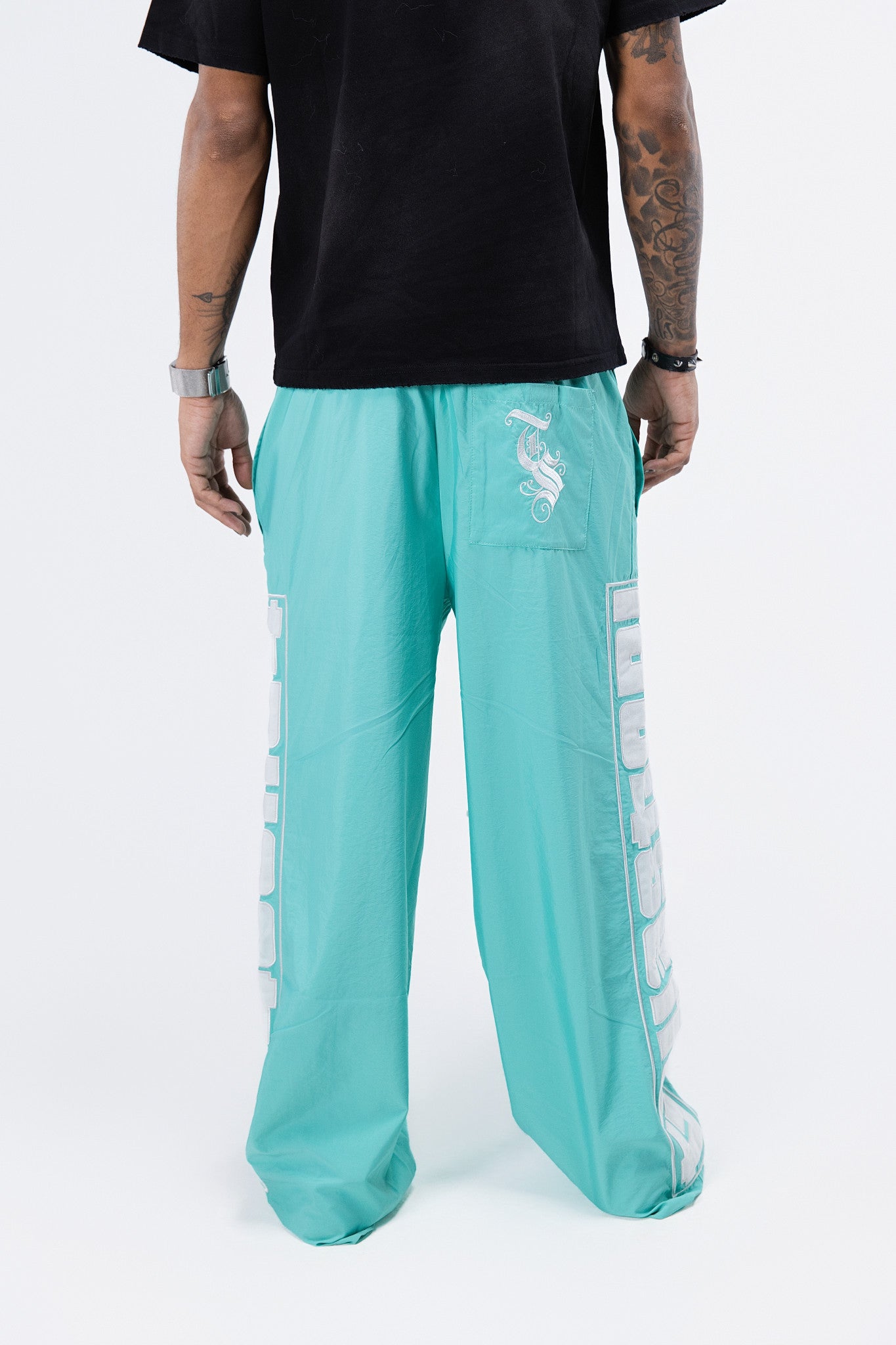 Glow In The Dark Nylon Pants Teal