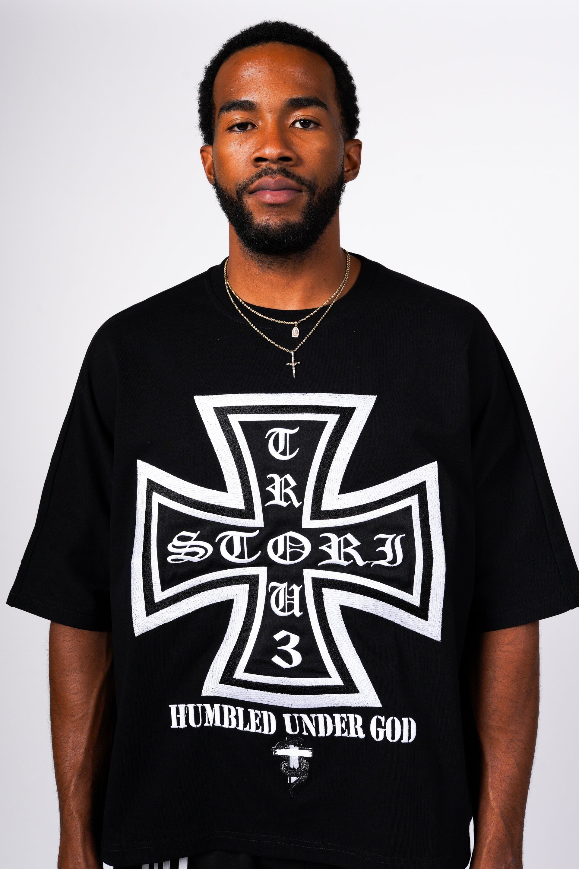 Tru3 Embroidery Tee Black