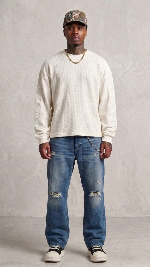 White Thermal With Embroidery Logo's