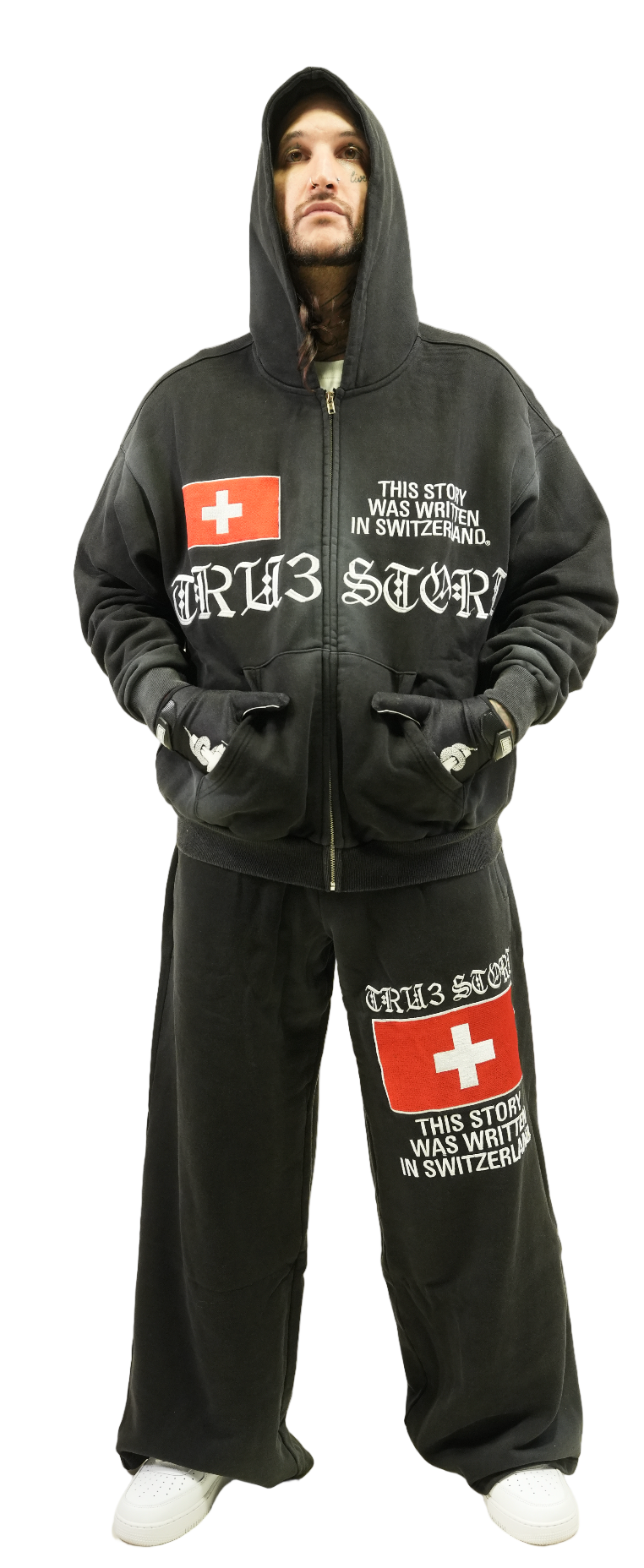 Tru3 Swiss Black Hoodie