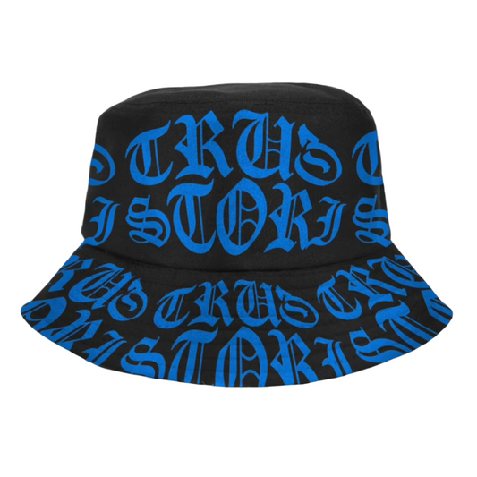 Tru3Stori Bucket Hat Black & Blue