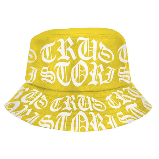 Tru3Stori Bucket Hat Yellow & White